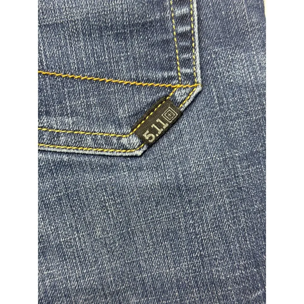 5.11 Tactical Men's Straight Leg Blue Denim Jeans - Size 30x30 (30x28) - Picture 3 of 5